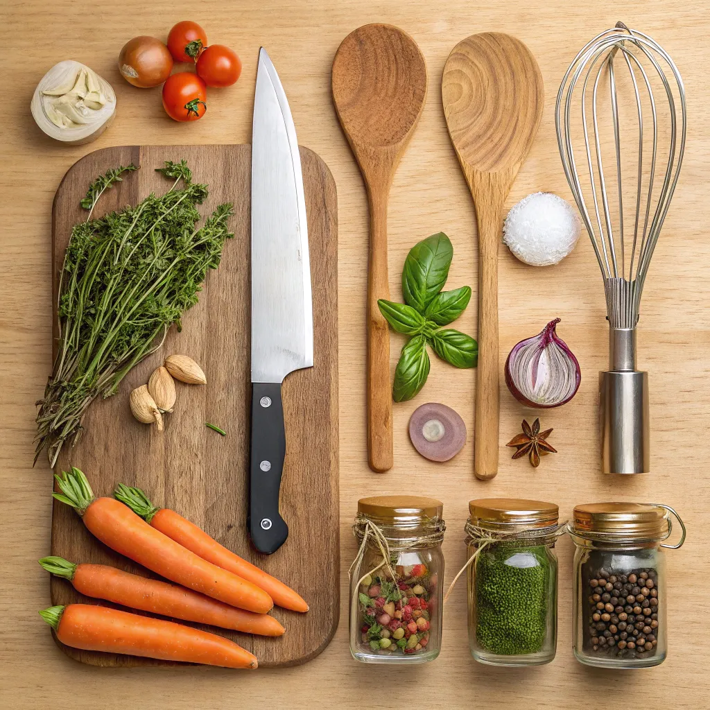 Cooking tools and ingredients